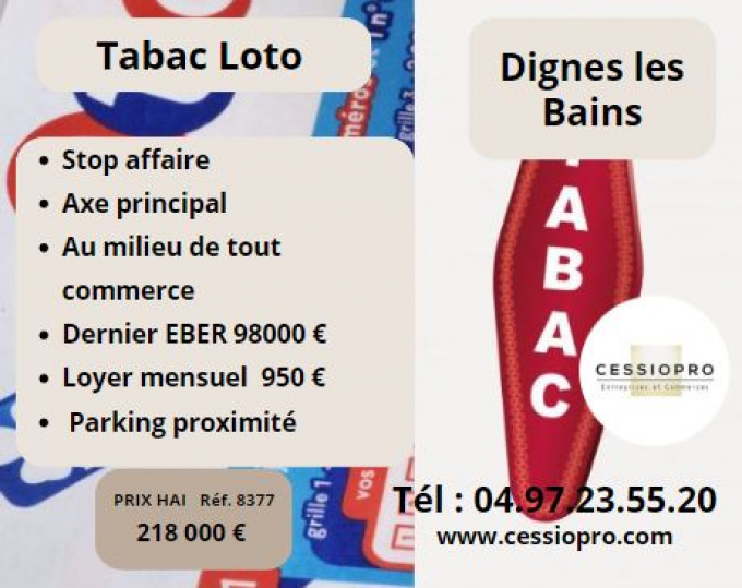 Vente Immobilier Professionnel Fonds de commerce Digne-les-Bains (04000)