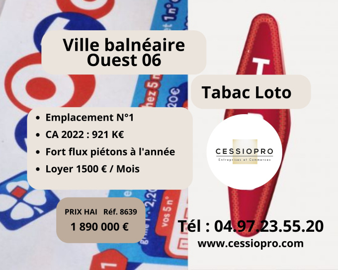 Vente Immobilier Professionnel Fonds de commerce Mougins (06250)