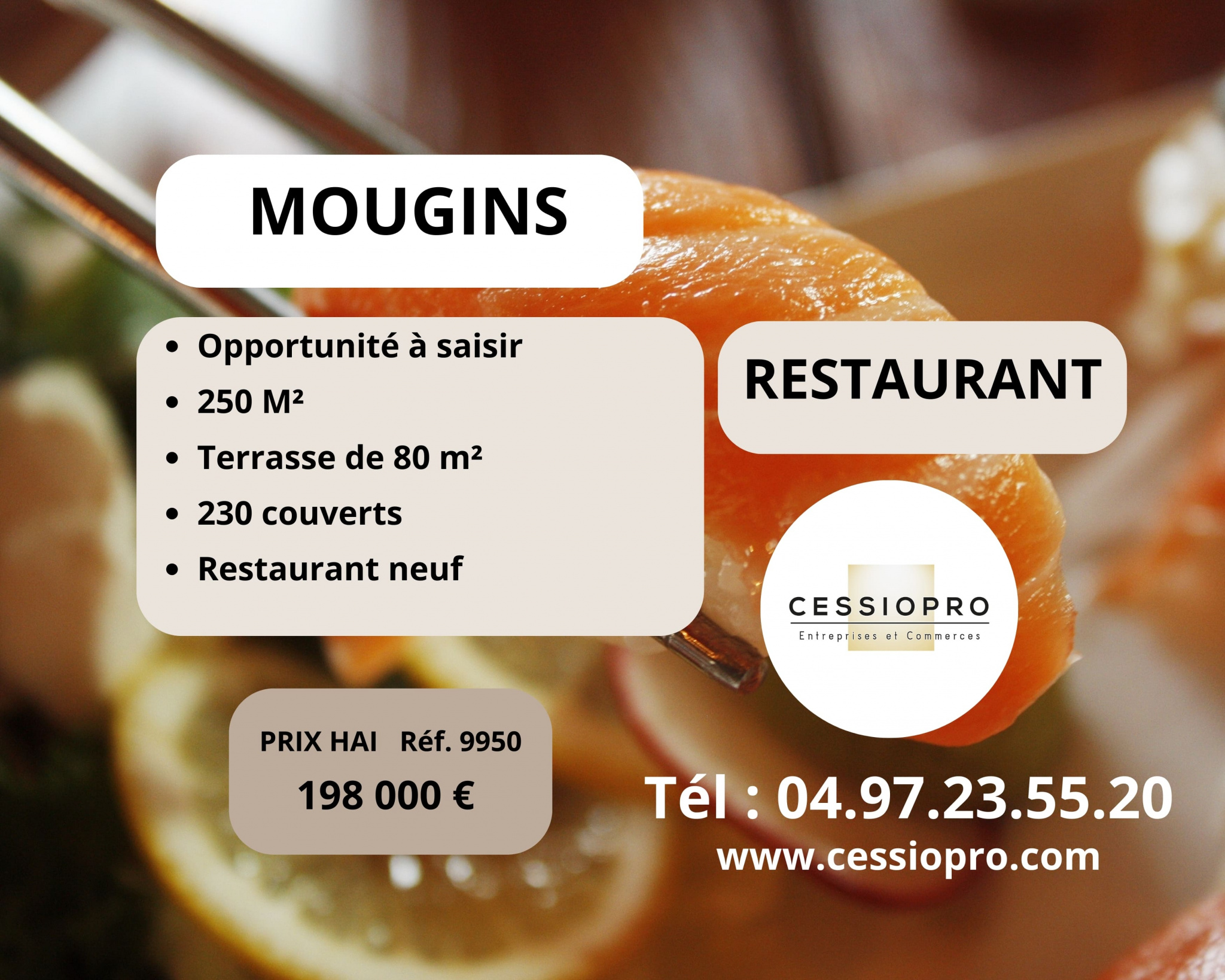 A vendre Fonds de commerce 250m² Mougins