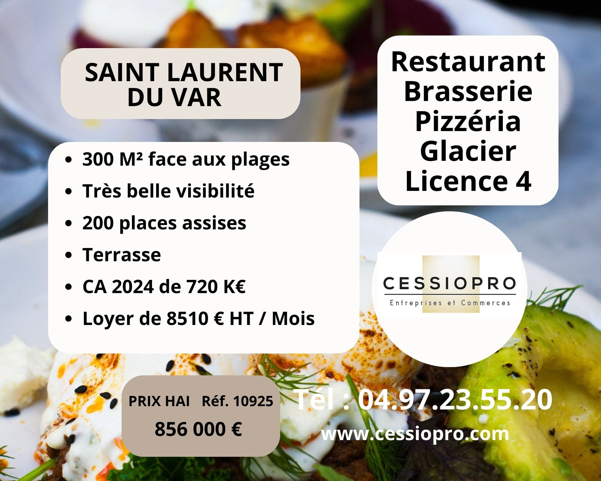 A vendre Fonds de commerce 300m² Saint-Laurent-du-Var