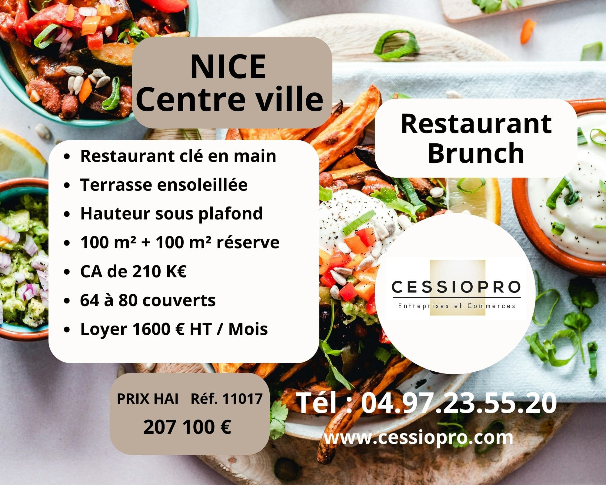 A vendre Fonds de commerce 200m² Nice