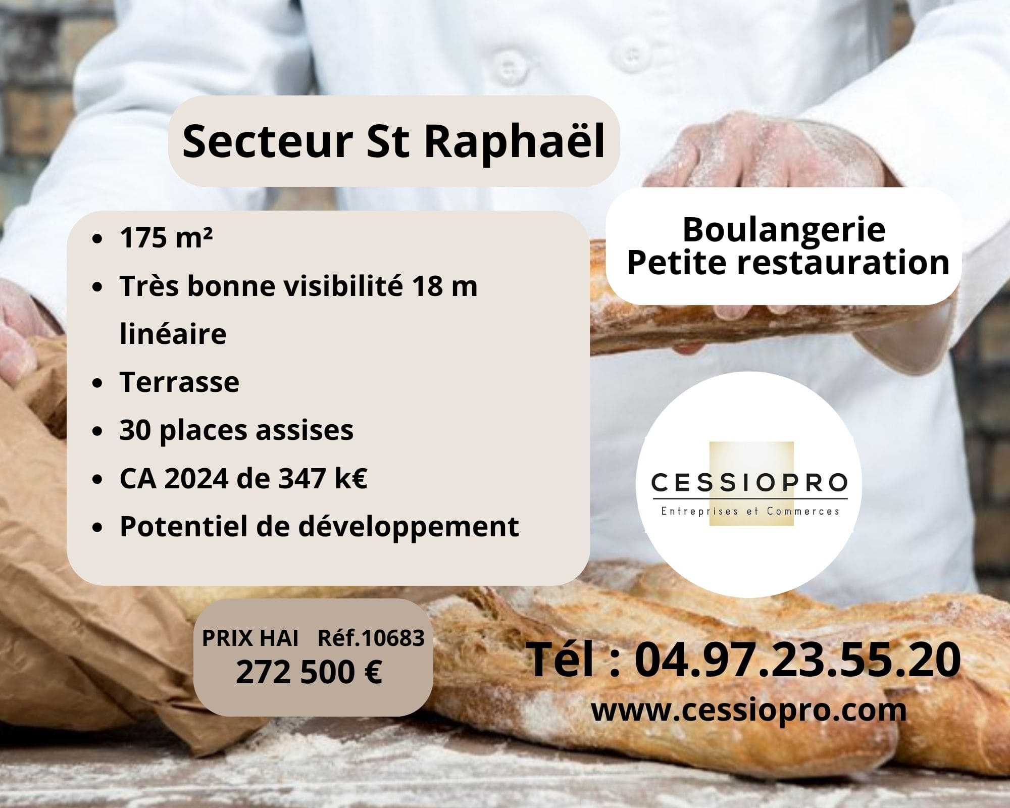 A vendre Fonds de commerce 175m² Saint-Raphaël