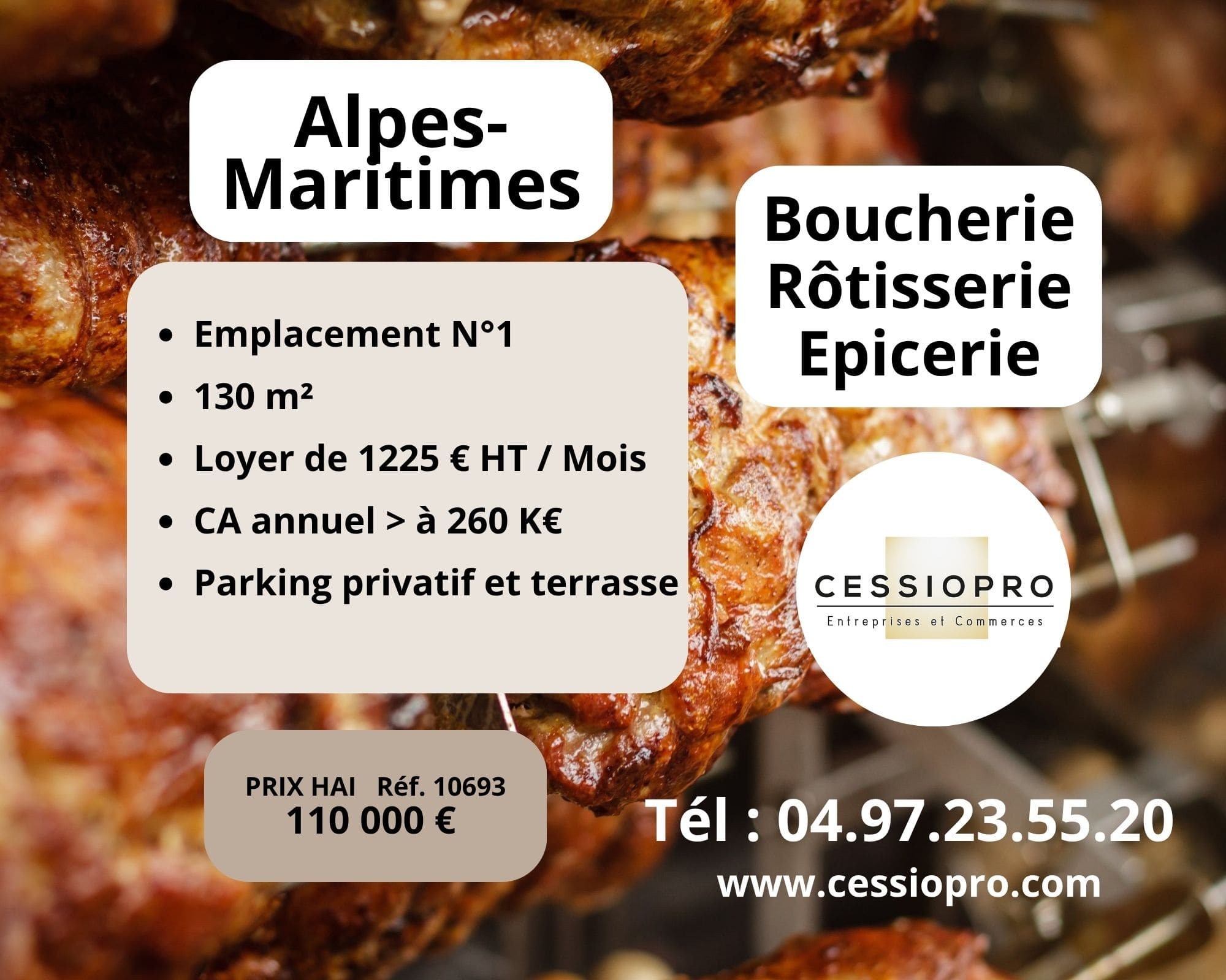 A vendre Fonds de commerce 130m² Mandelieu-la-Napoule