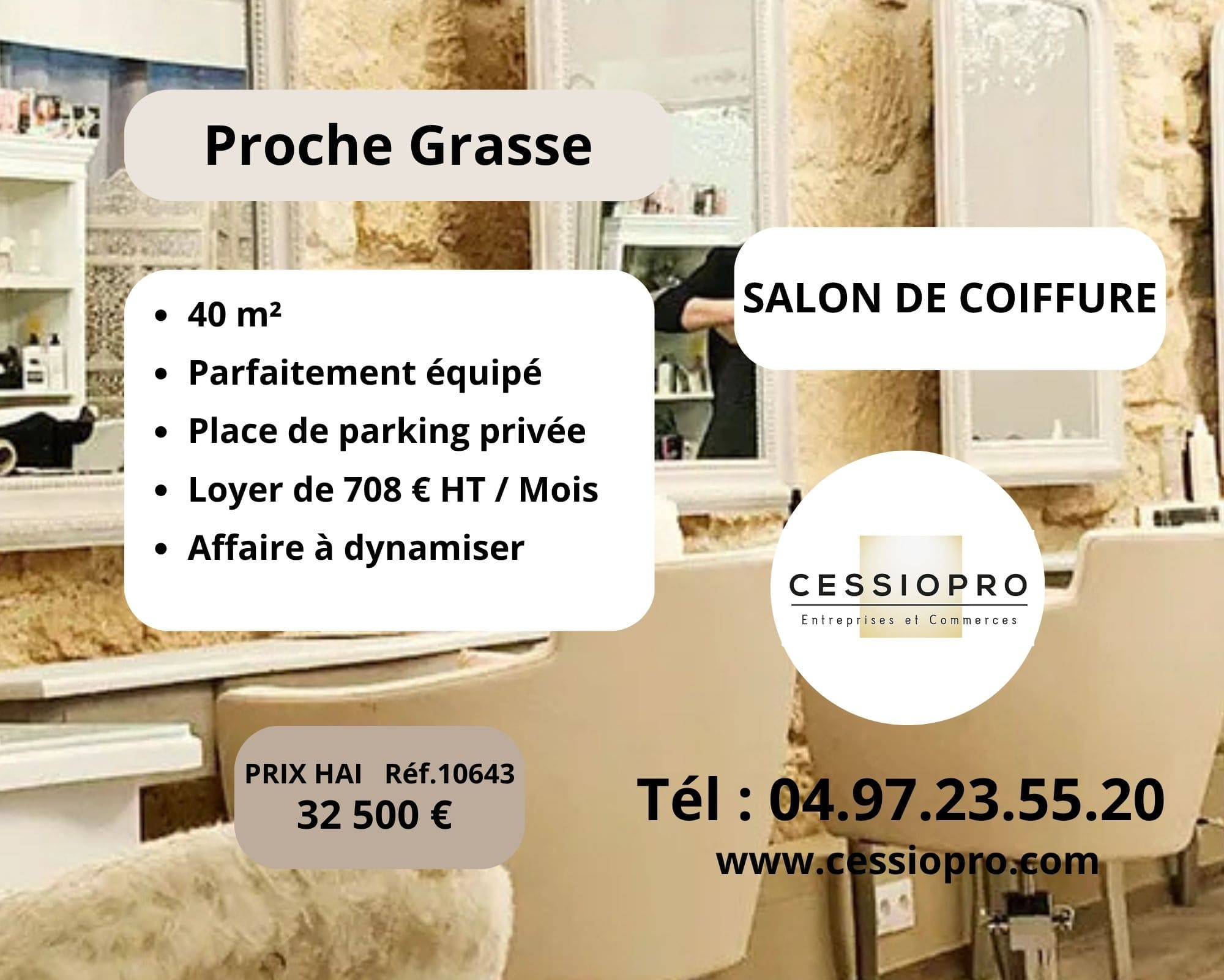 Salon de Coiffure à Céder près de Grasse - Une Affaire à Développer