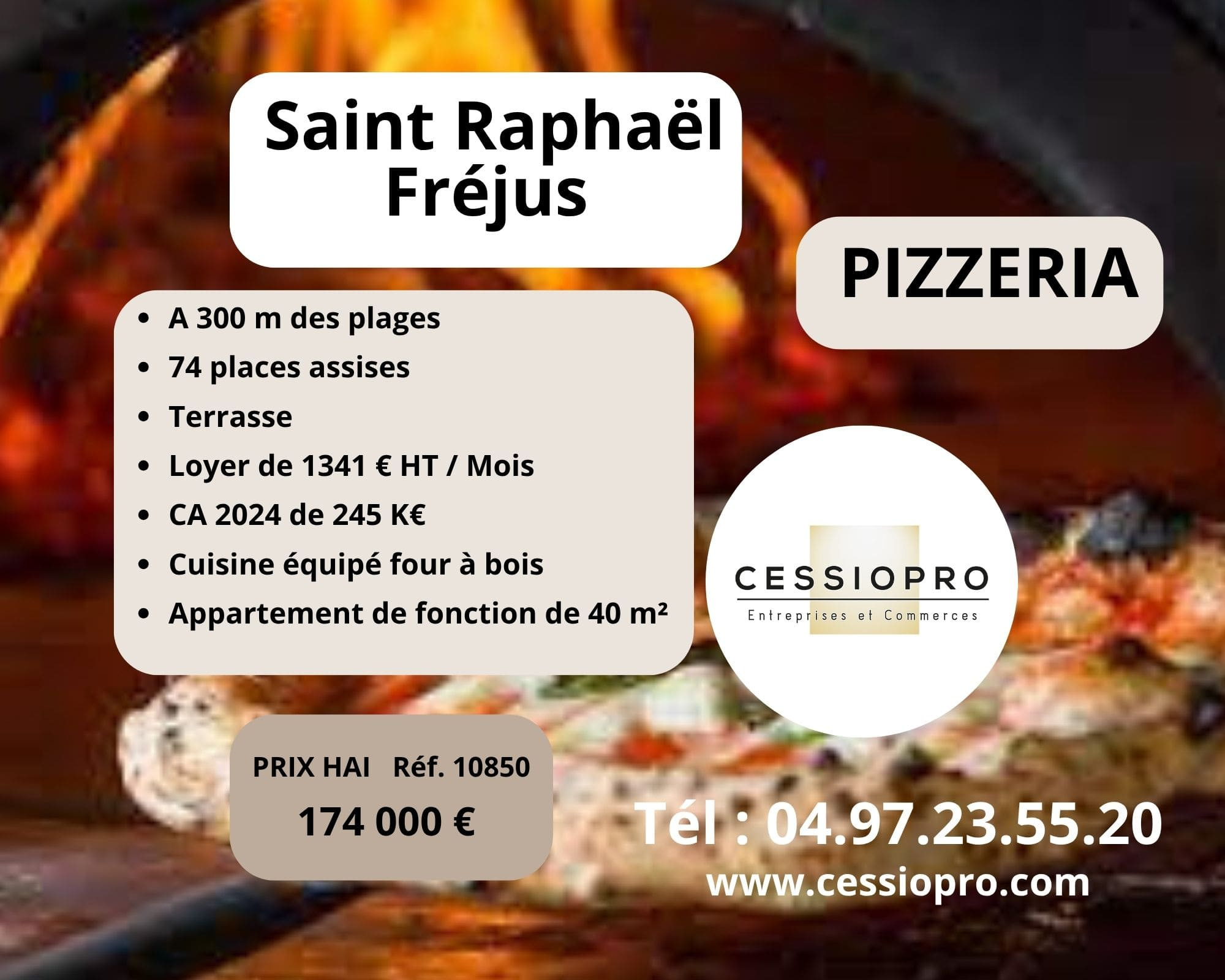 A vendre Pizzeria feu de bois   Proximité de la mer - Saint Raphaël   Fréjus