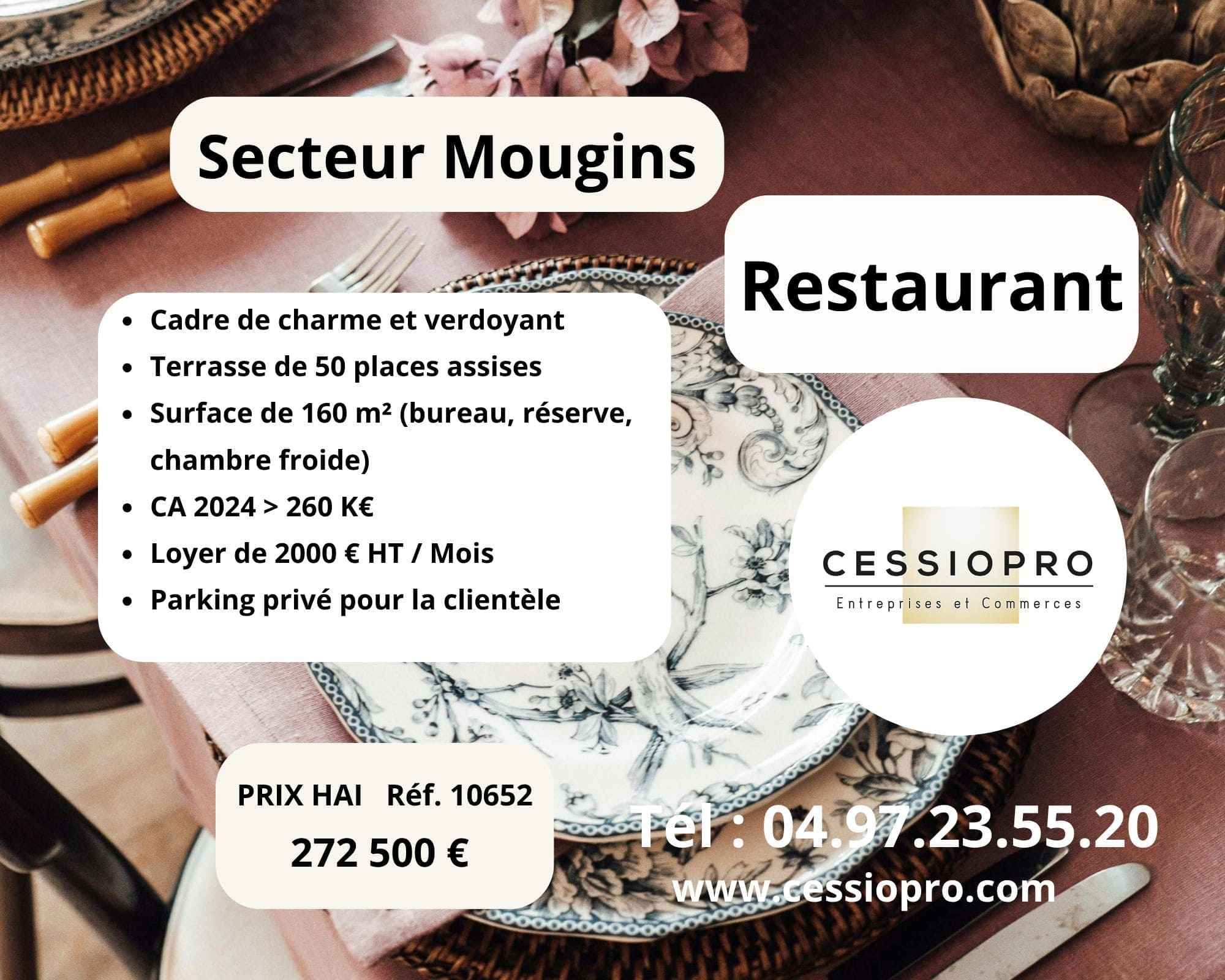 A vendre Fonds de commerce 160m² Mougins