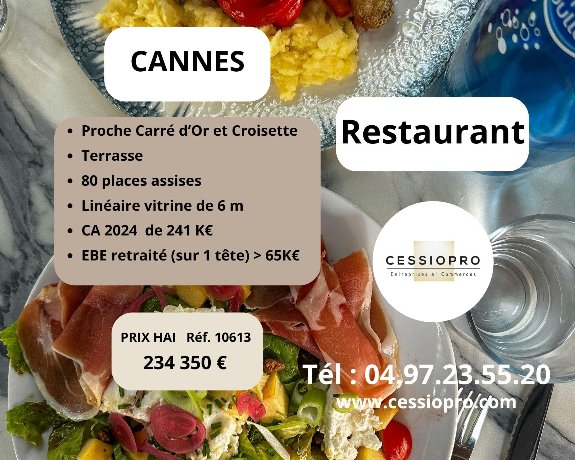 A vendre Fonds de commerce 97m² Cannes