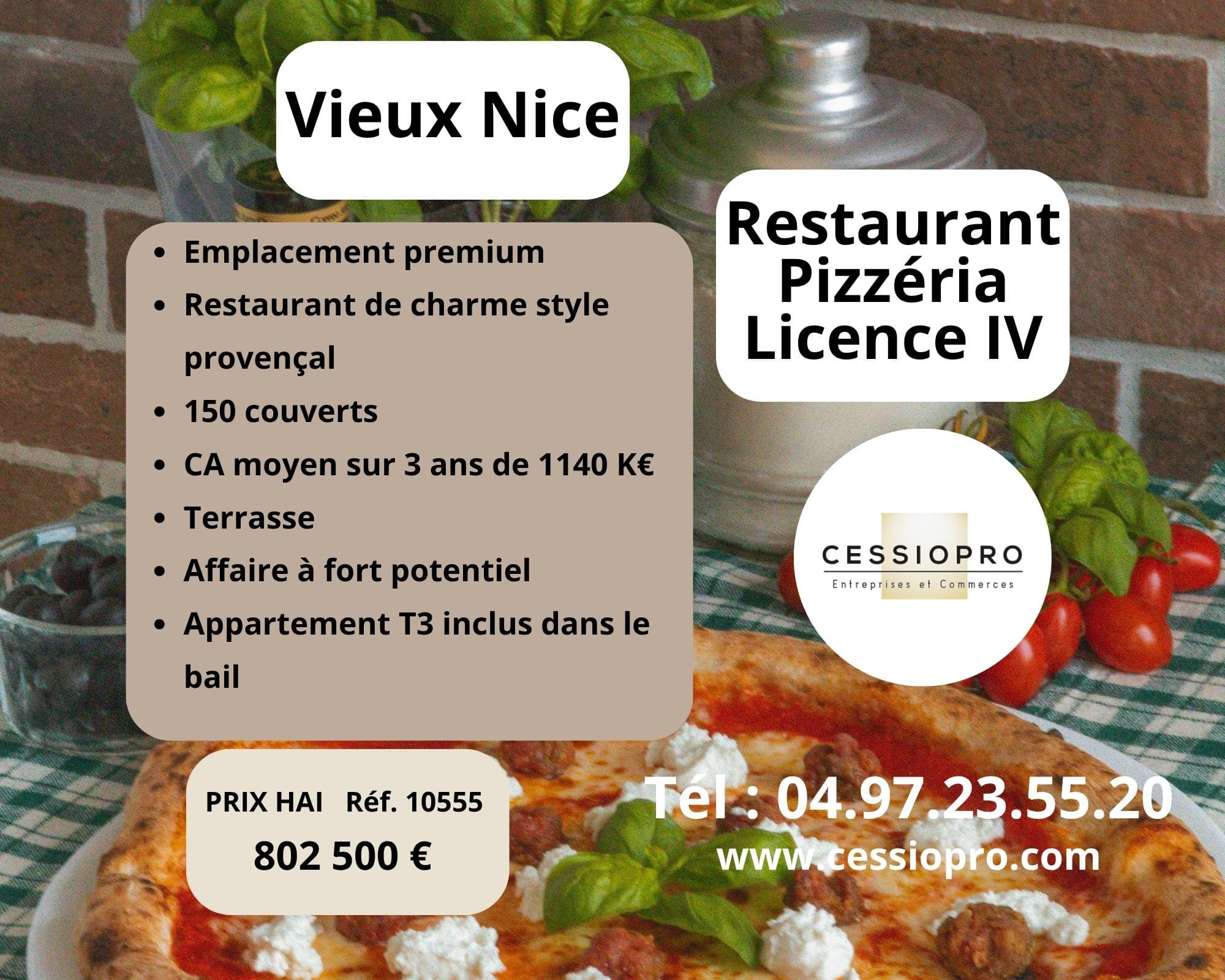 A vendre Fonds de commerce 270m² Nice