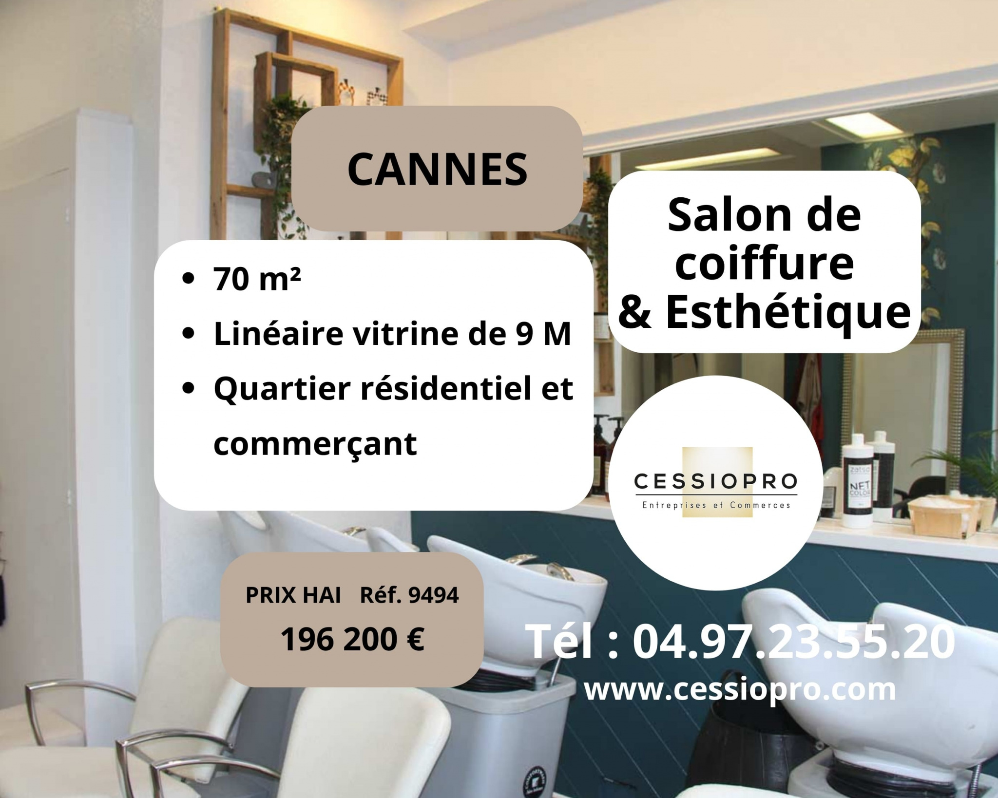 Salon de coiffure et institut d’esthétique à Cannes