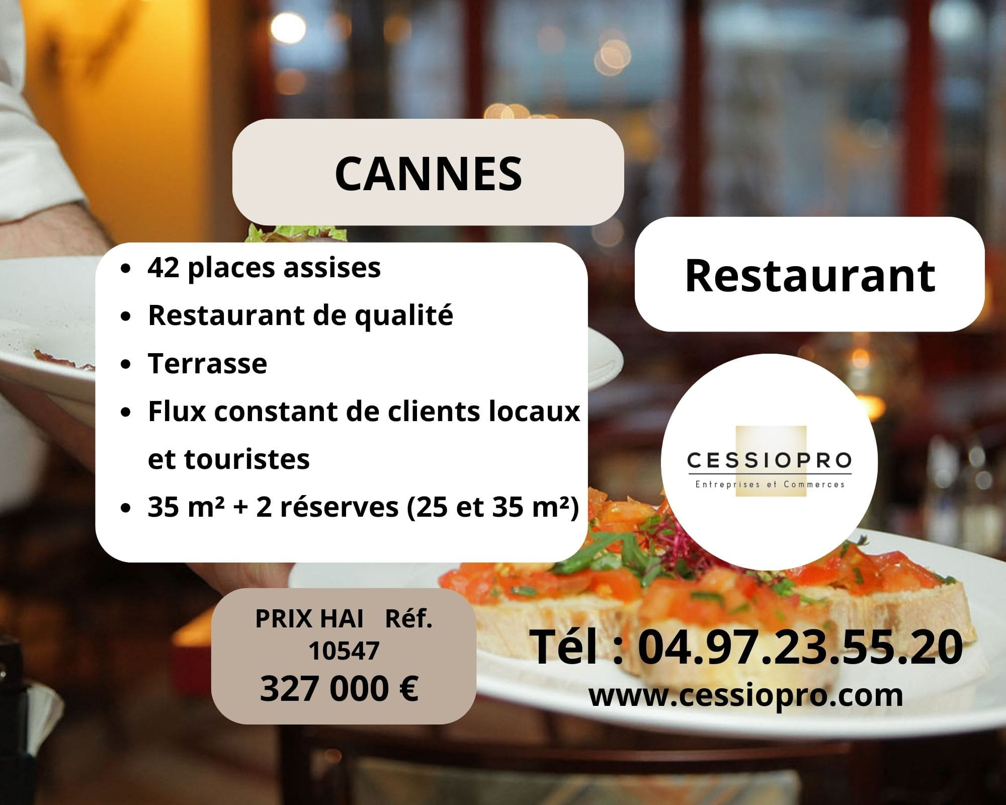 A vendre Fonds de commerce 95m² Cannes