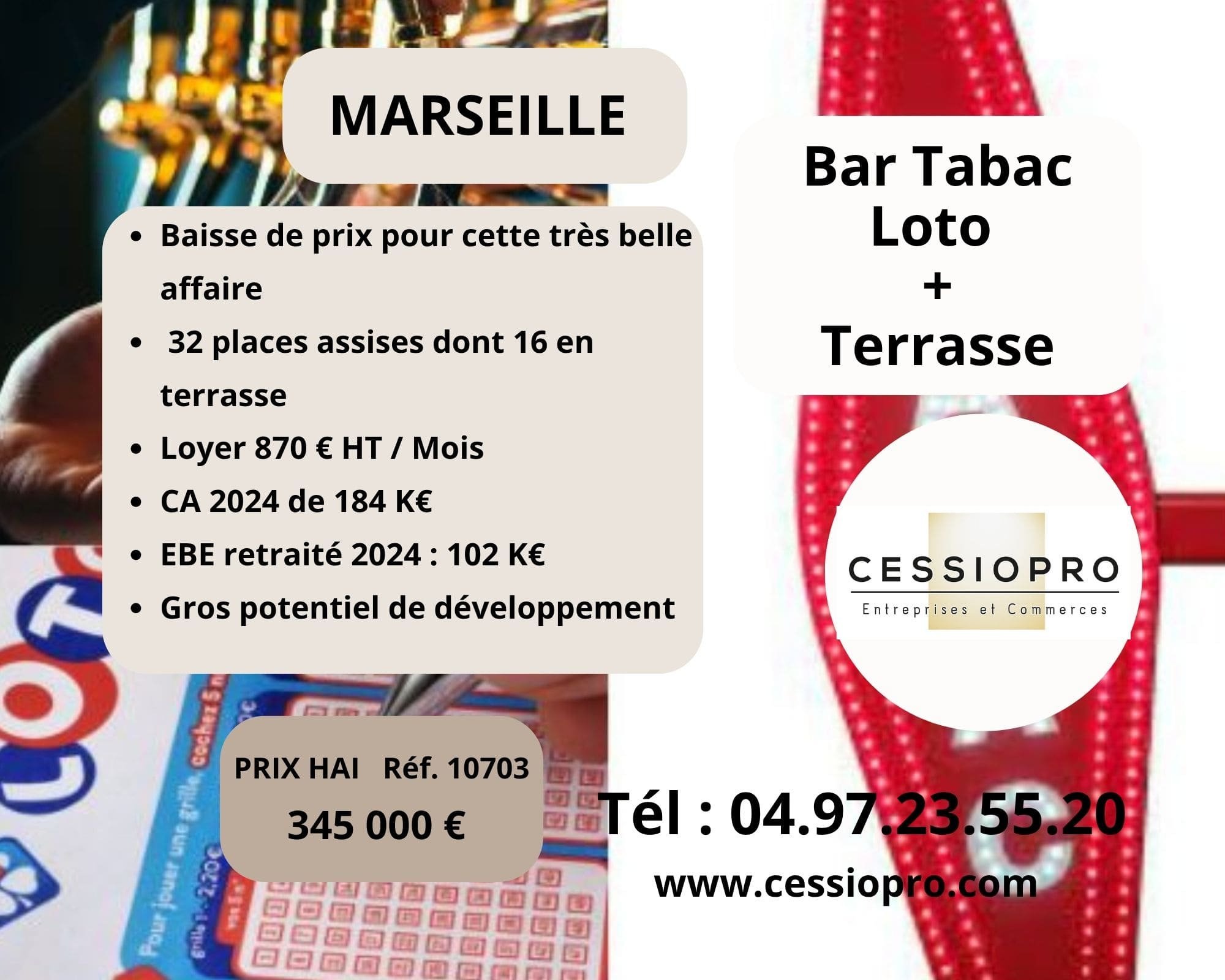 A vendre Fonds de commerce 55m² Marseille 01