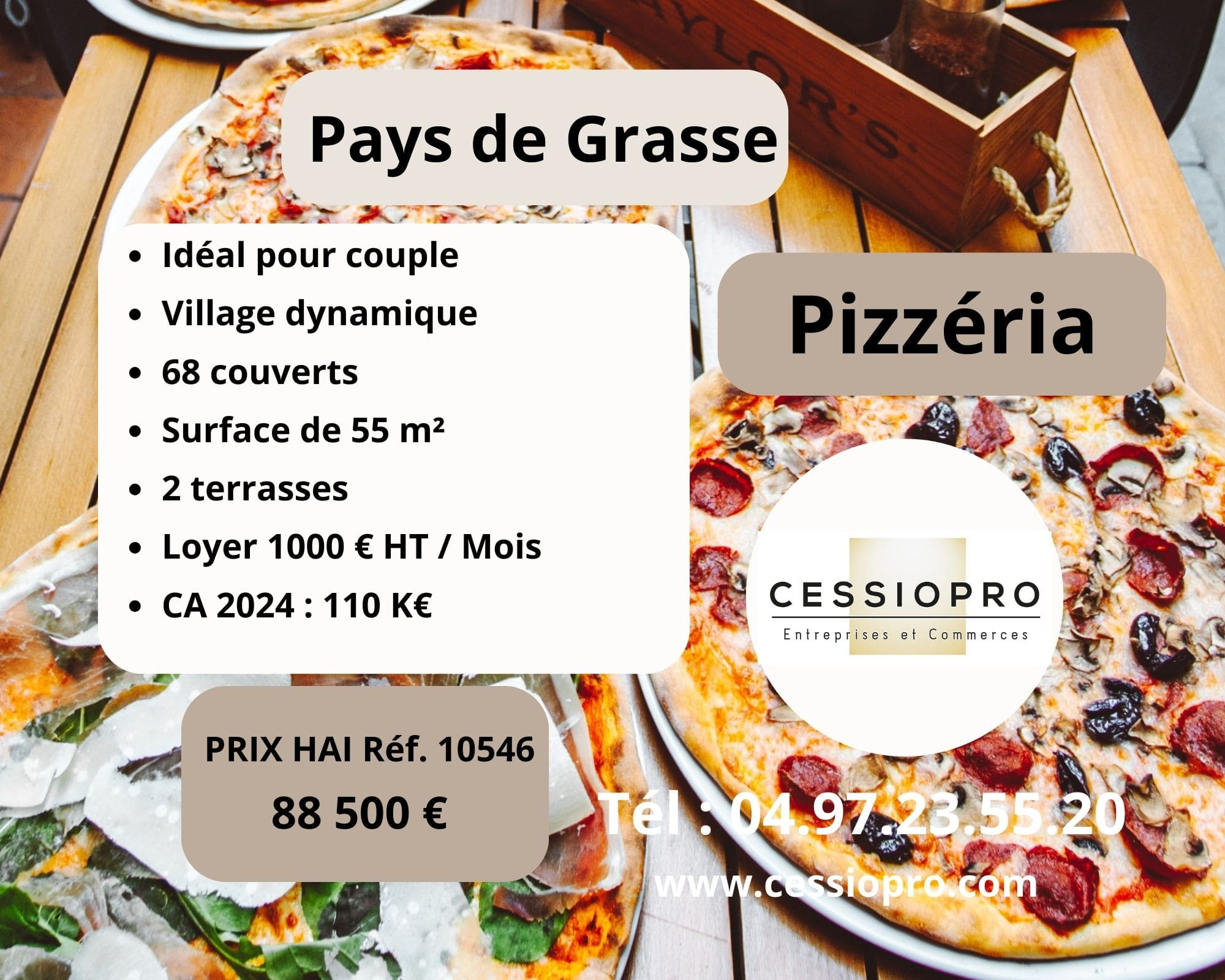 A vendre Fonds de commerce 55m² Cabris