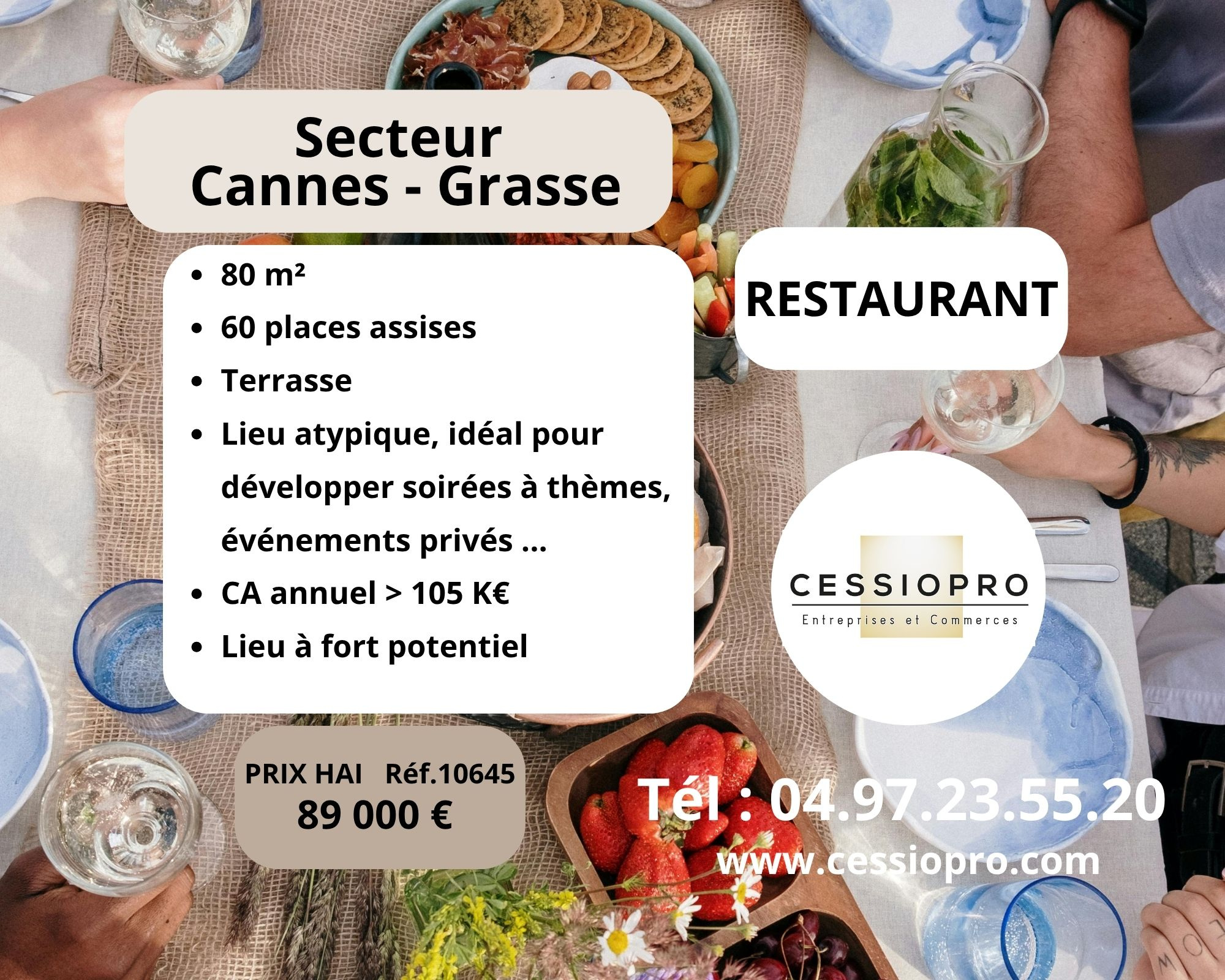 A vendre Fonds de commerce 80m² Mouans-Sartoux