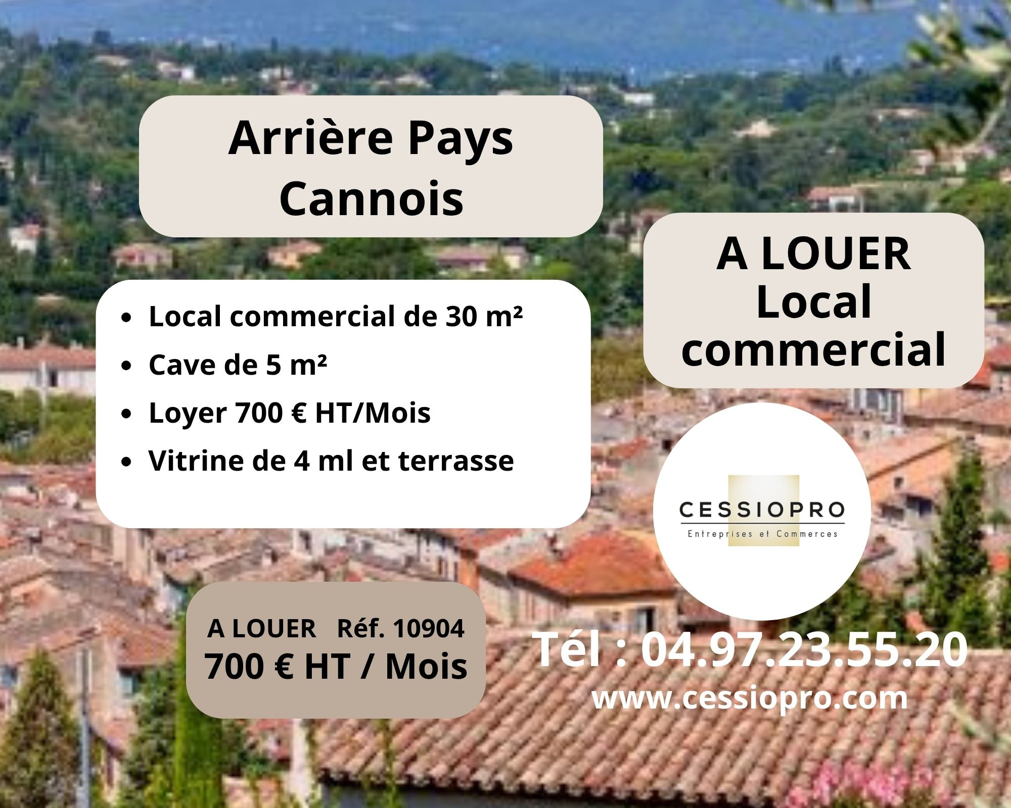 A louer Local commercial  36m² Cabris