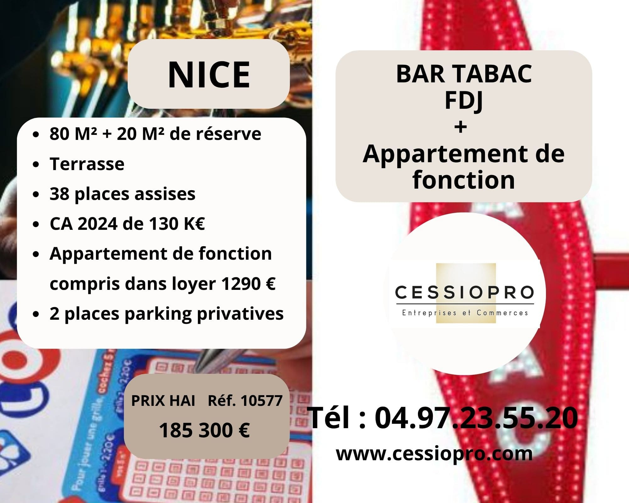 A vendre Fonds de commerce 100m² Nice